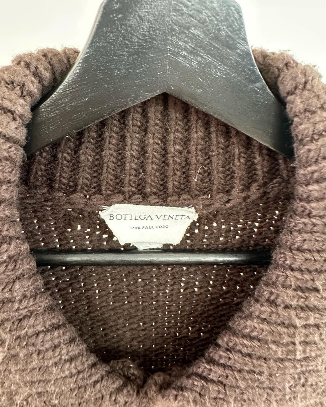 보테가베네타 브라운 금장 헤비울 가디건 상품이미지7