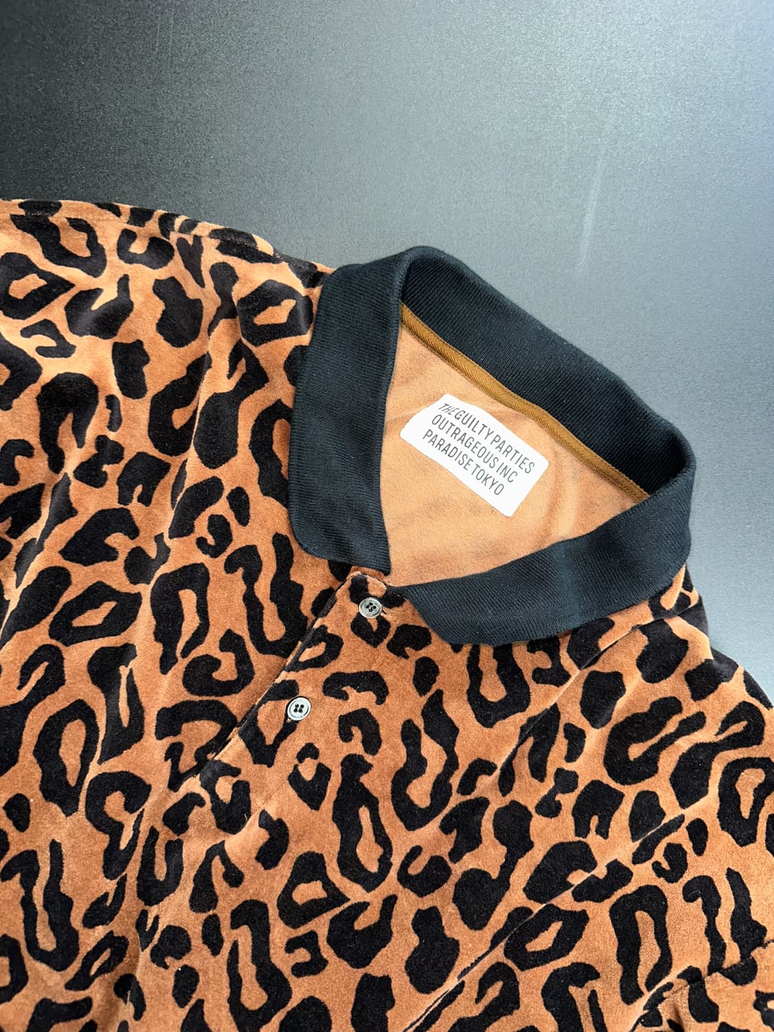 Wackomaria velour leopard polo shirts 상품이미지2