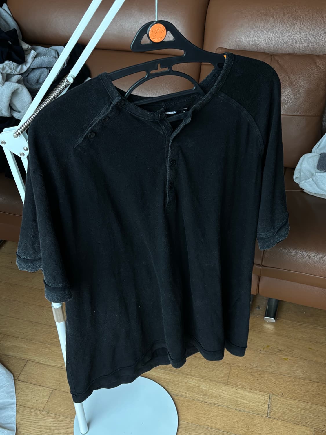 해칭룸 더블 헨리넥 더스티블랙 2사이즈 상품이미지4