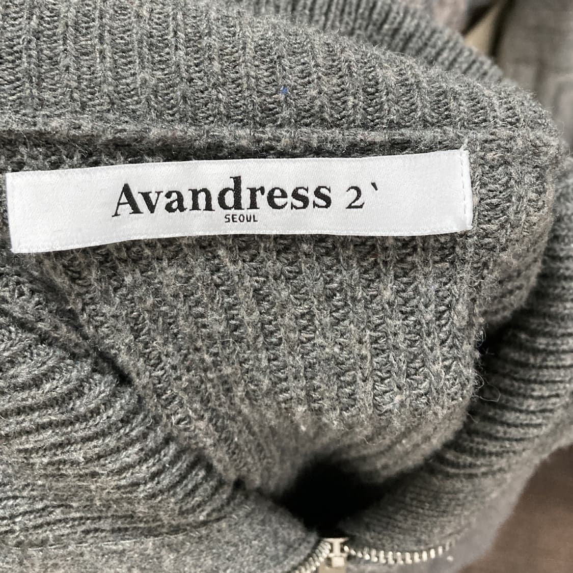 어반드레스 여성루즈핏니트집업 그레이 F  상품이미지4