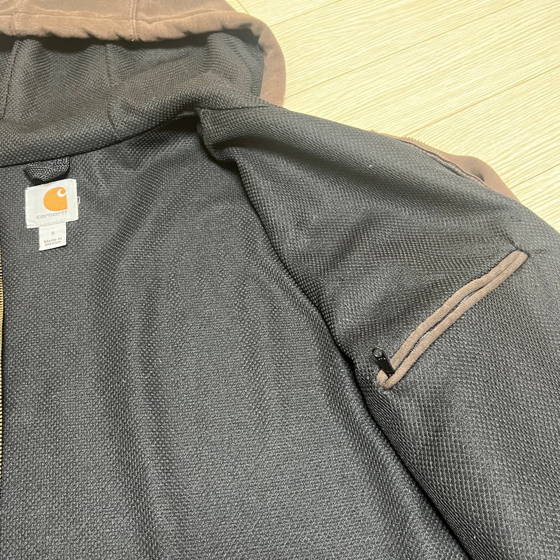 Carhartt 칼하트 써멀 후드집업 다크브라운 레인디펜더 남성 S 상품이미지4