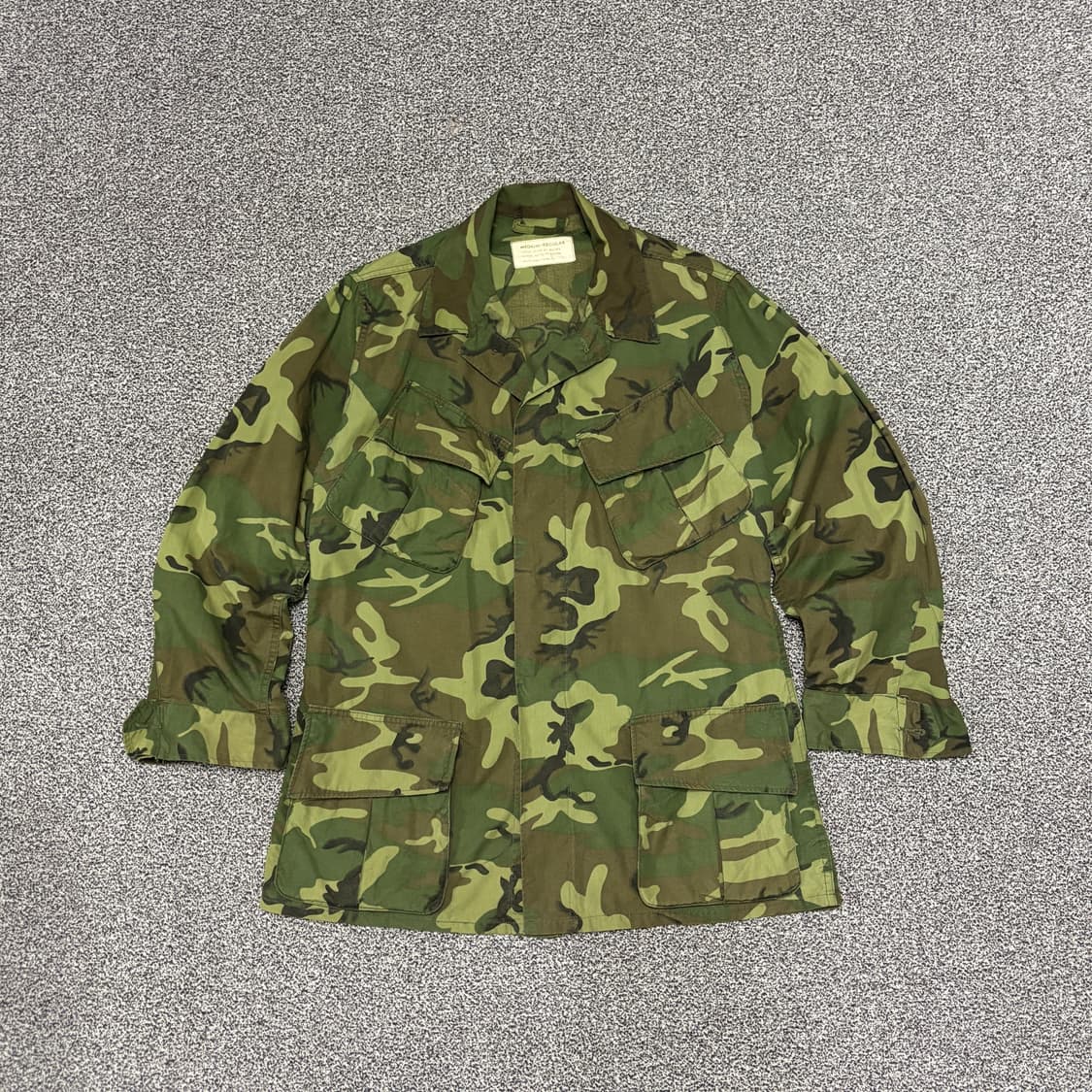 60s 오리지널 미군 ERDL 퍼티그 자켓 논-립스탑 M-R 상품이미지1