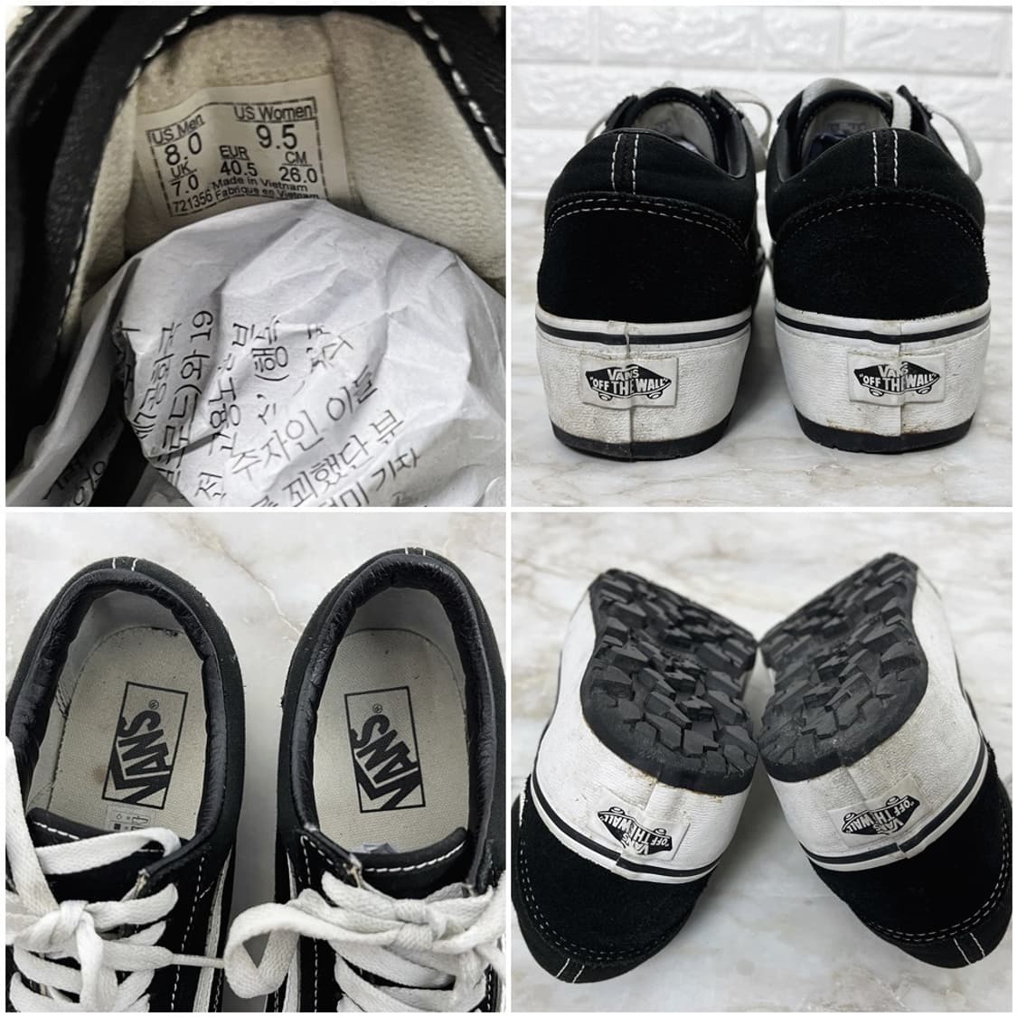 반스 올드스쿨 721356 블랙 남자 스니커즈 260 상품이미지7