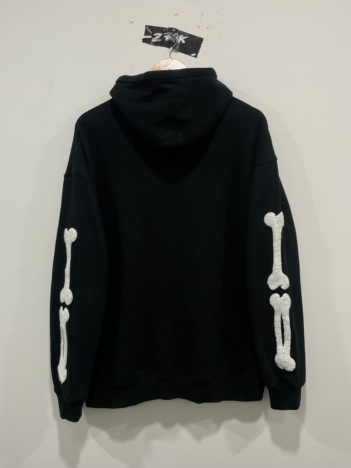 Jpn Galfy 갈피 플레임 도그 자수 스켈레톤 후드스웻셔츠 상품이미지4