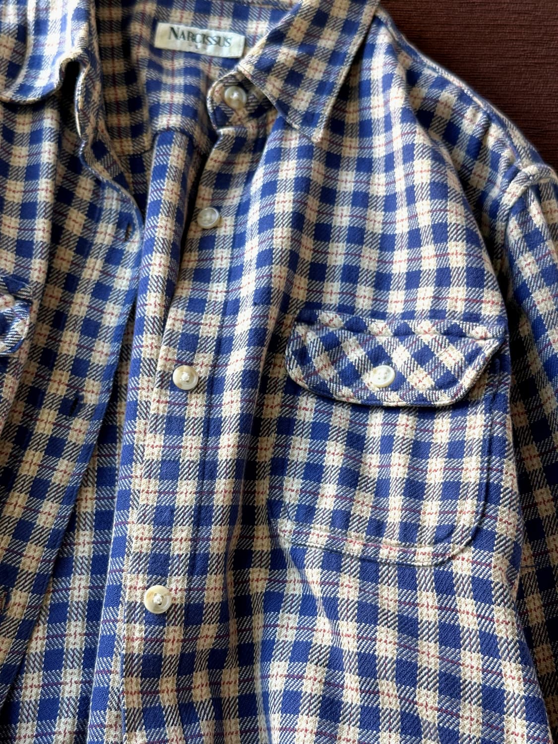 Cotton nel check work shirt 상품이미지5