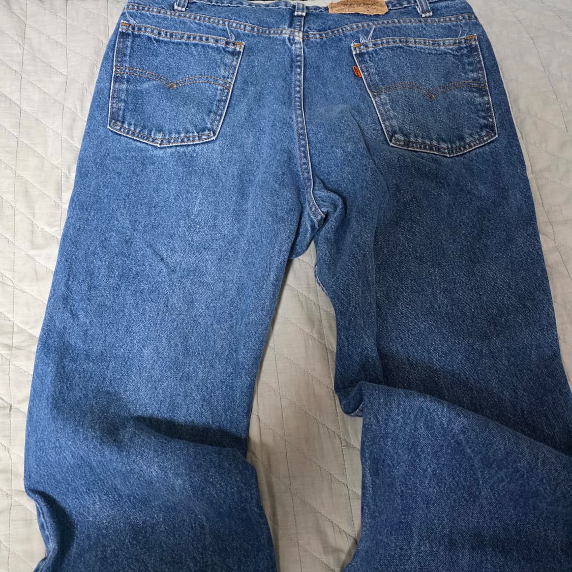 [38X32] 80s 리바이스 517 부츠컷 데님 인디고3 컷팅 오렌지탭 상품이미지6