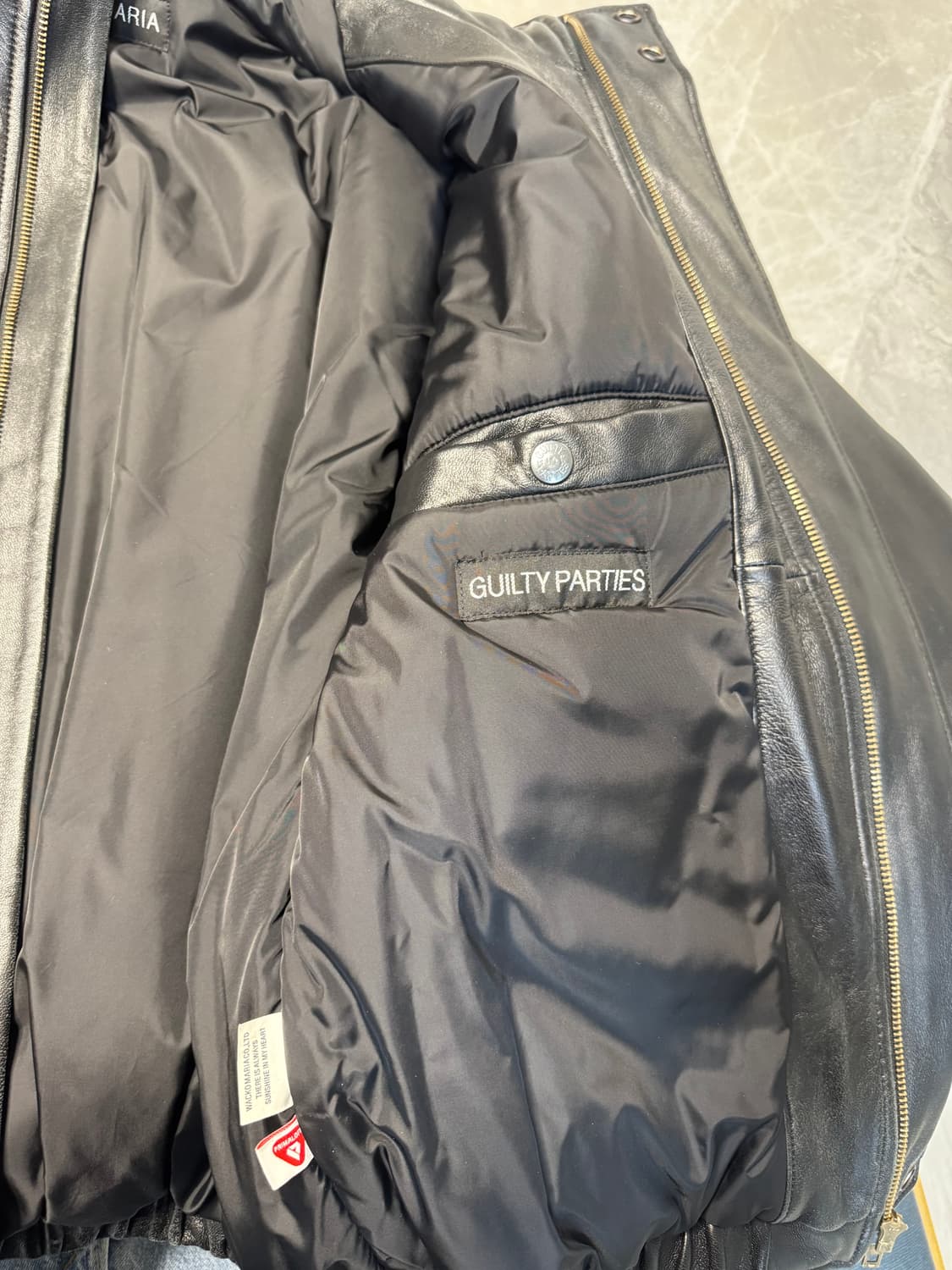 와코마리아 레더 푸퍼 자켓 상품이미지5