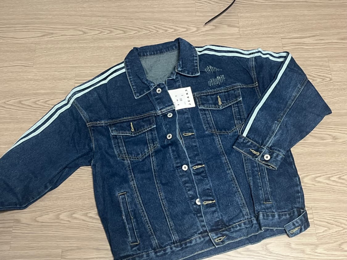 [새상품] 삼선 빈티지 데님 청자켓 상품이미지2