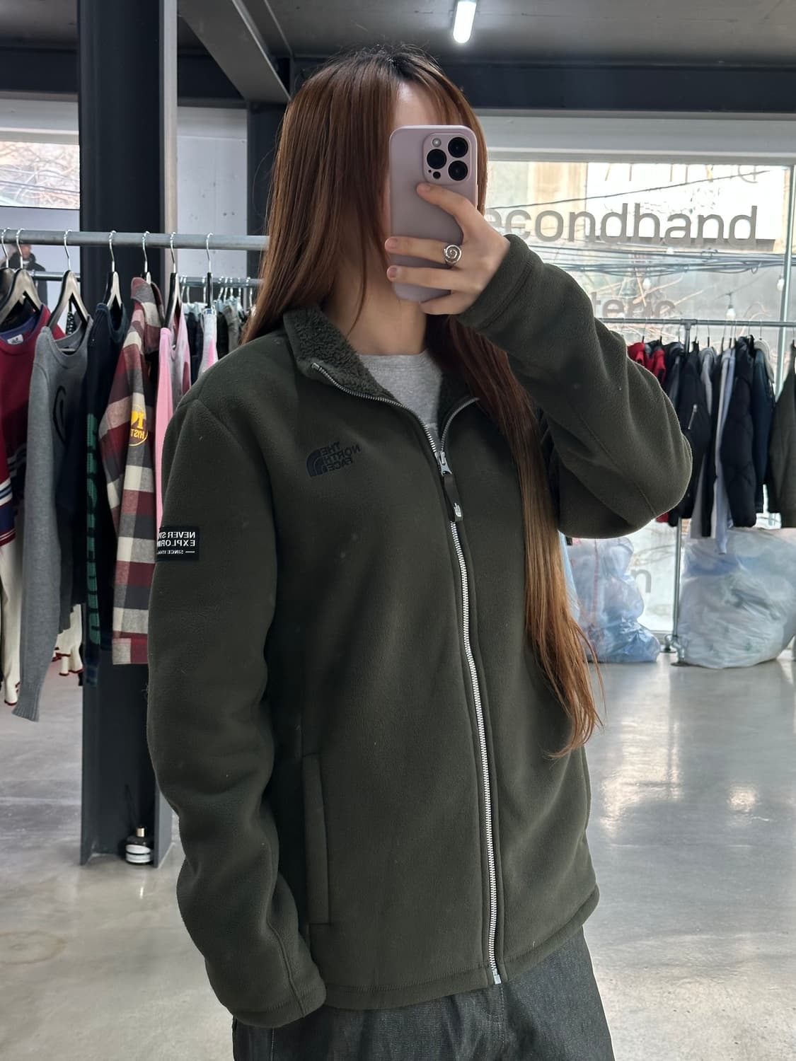 노스페이스 암즈로고 보아털 플리스 자켓 상품이미지3