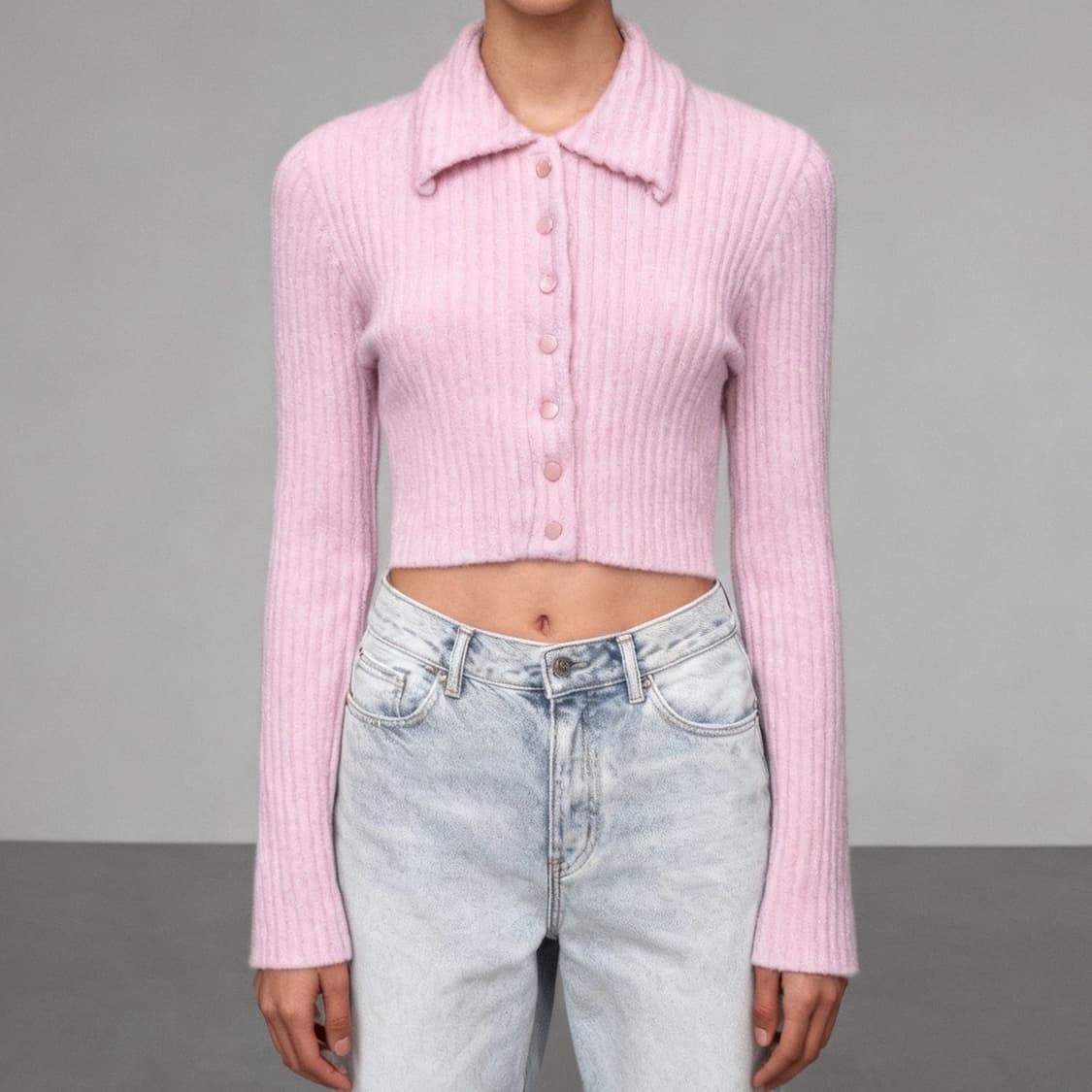 ERL 이알엘 치어리더 니트 가디건 핑크 상품이미지6