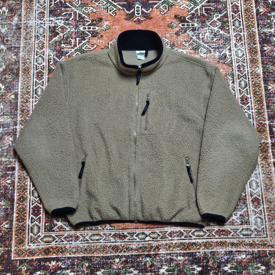 90s LL Bean 플리스 딥파일 집업(XL~2XL) 상품이미지1