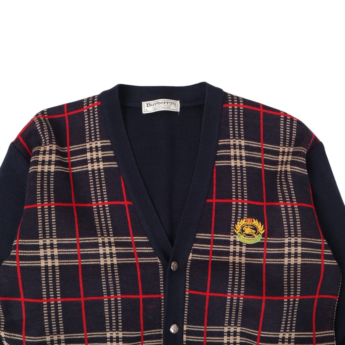 버버리 크레스트 네이비 노바체크 울 가디건 상품이미지2