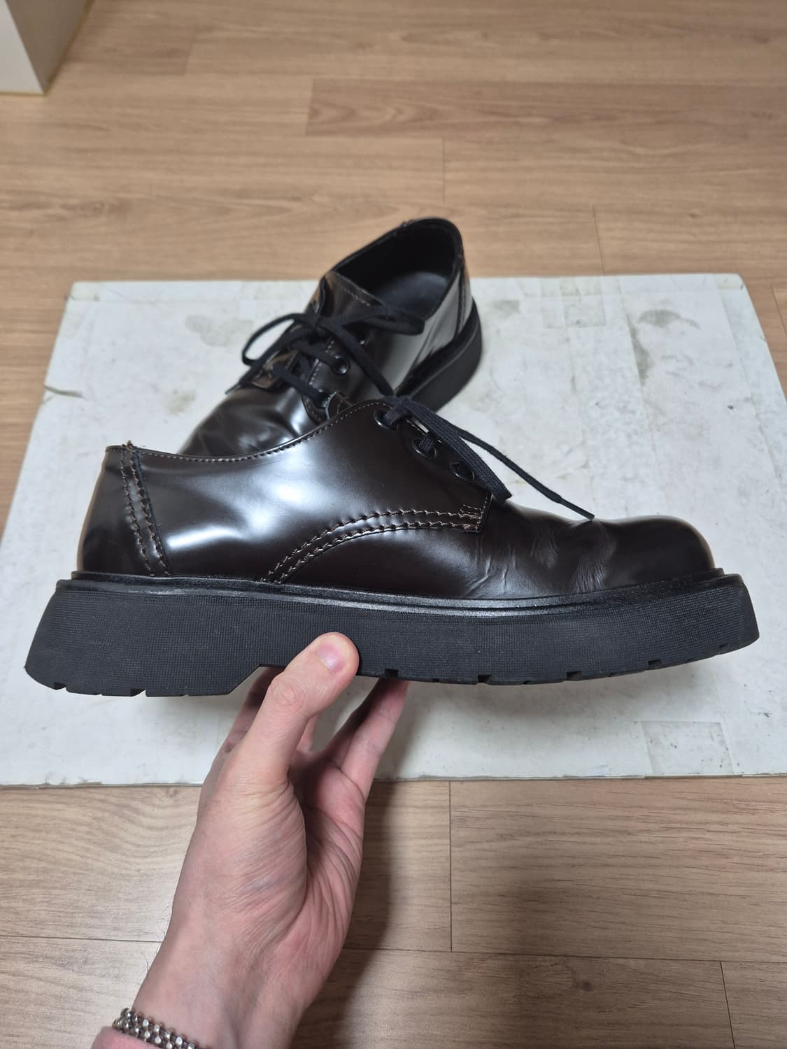 (41)자라 볼륨 리얼 레더 더비 슈즈 상품이미지3