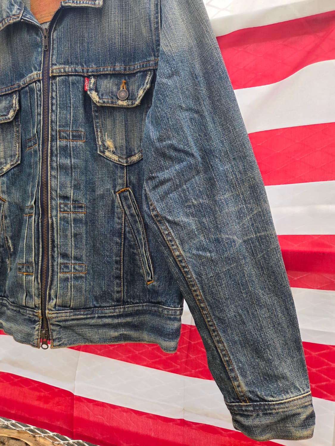00's 리바이스 데님 집업 자켓 상품이미지4