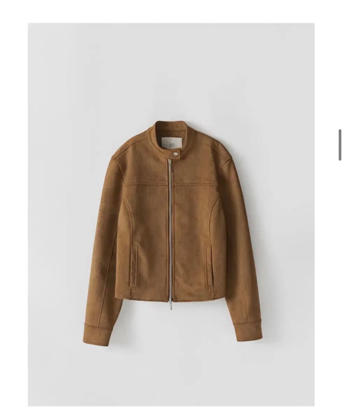 오로 (라퍼지 포 우먼) 버핑레더 레이싱 자켓 스웨이드 브라운 상품이미지1