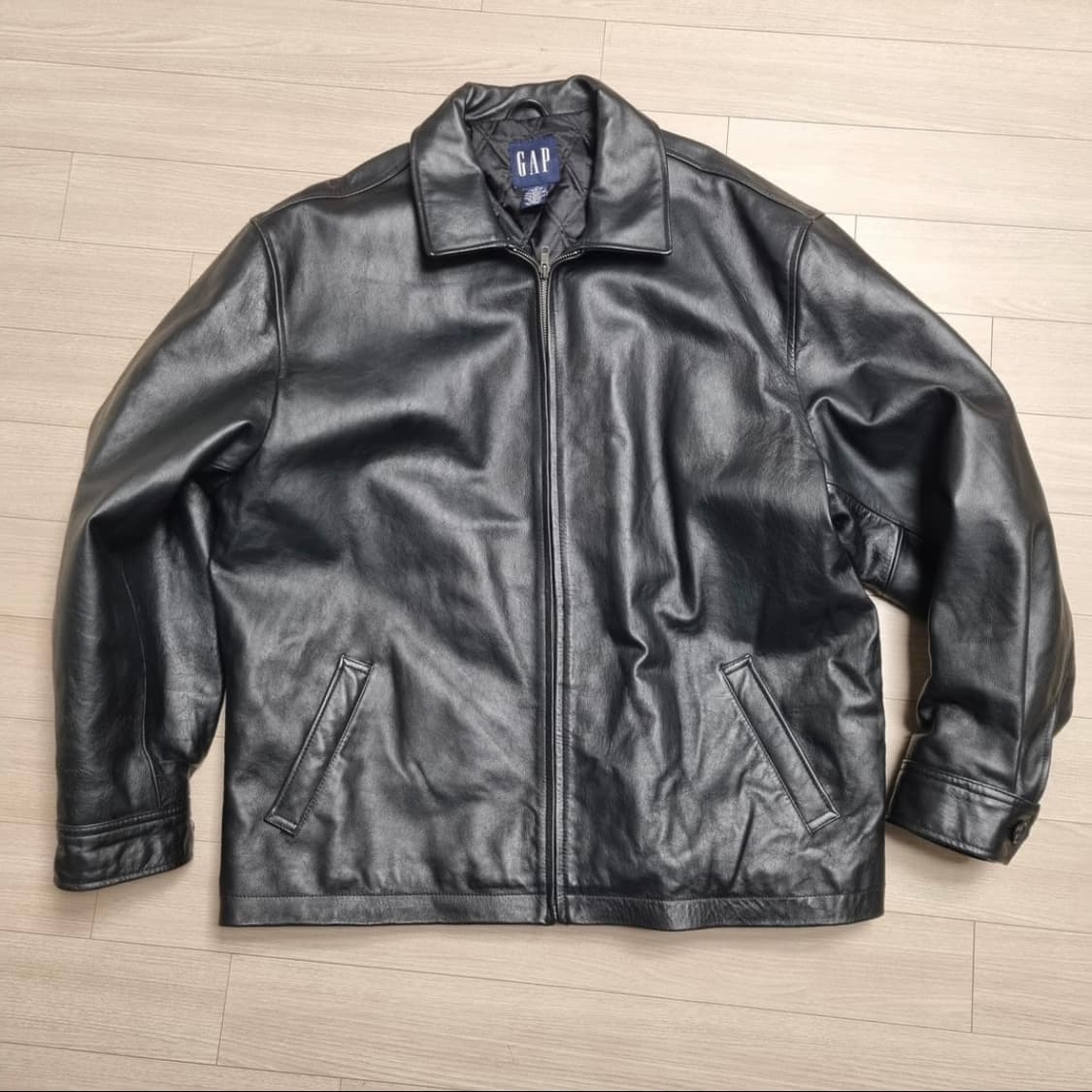 90‘s 올드 갭 레더 싱글 라이더 자켓 xl 상품이미지1