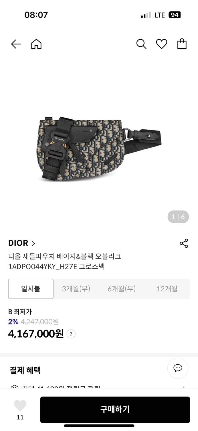 디올 오블리크 새들백 상품이미지9