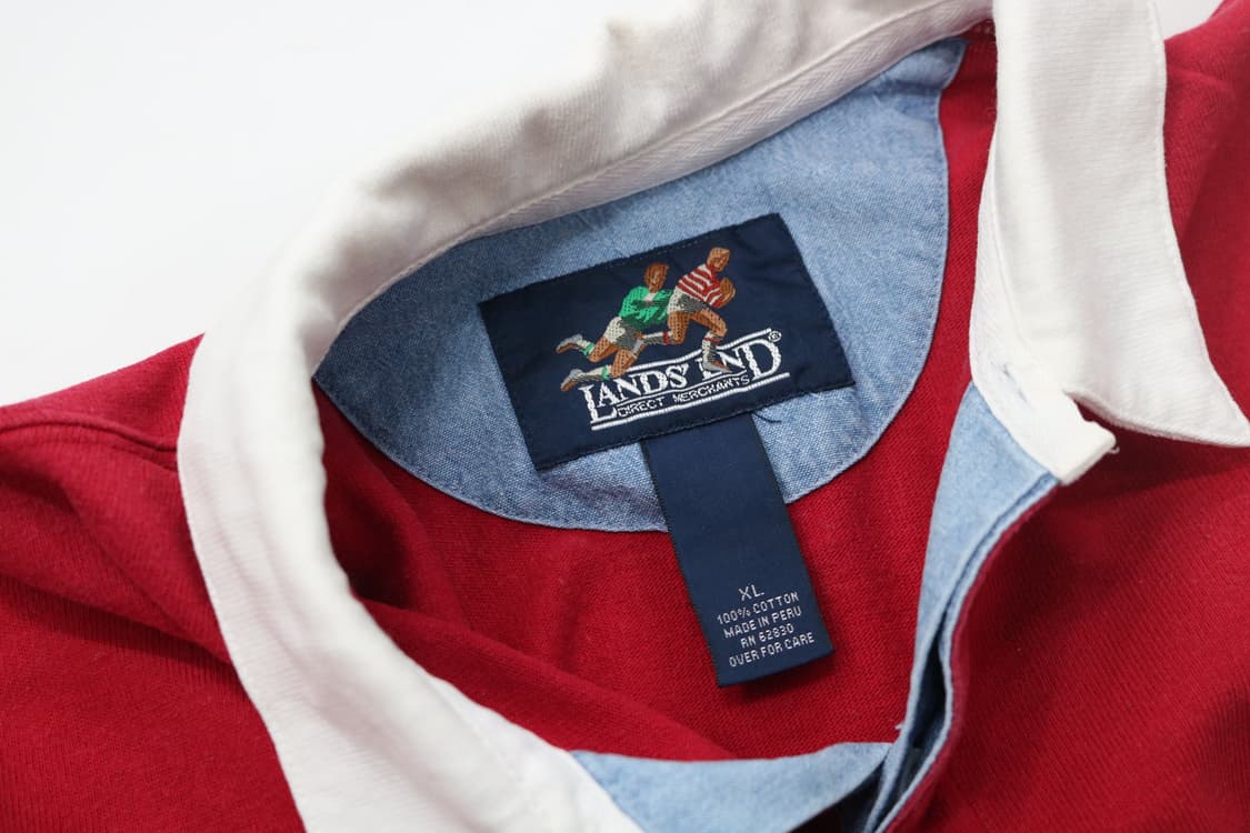 LANDS' END 랜드엔드 빈티지 컬러블록 럭비 셔츠 (XL) 상품이미지5