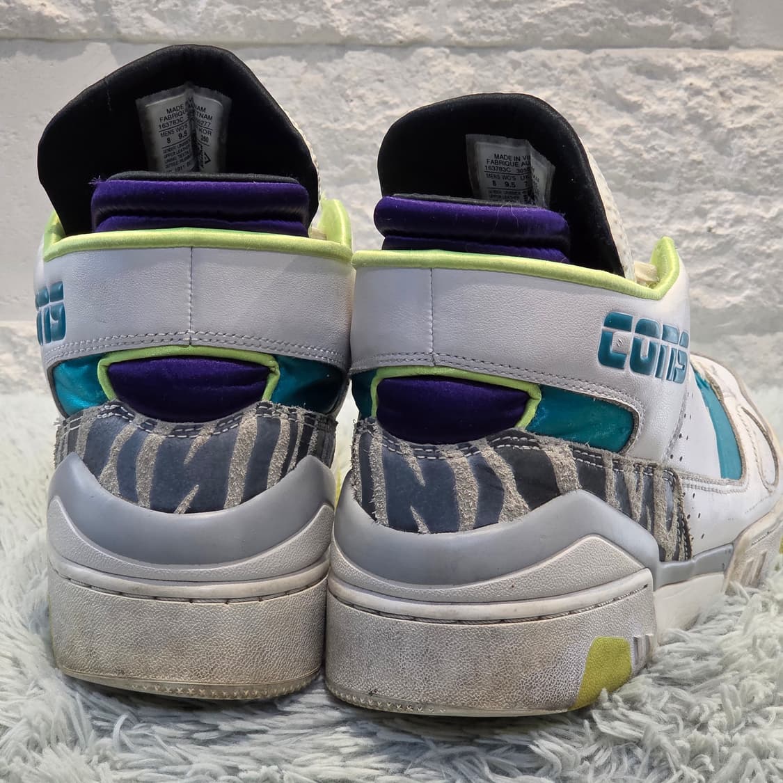 8w-20:컨버스 ERX 하이 화이트 터콰이즈 퍼플 260mm CONVE 상품이미지3