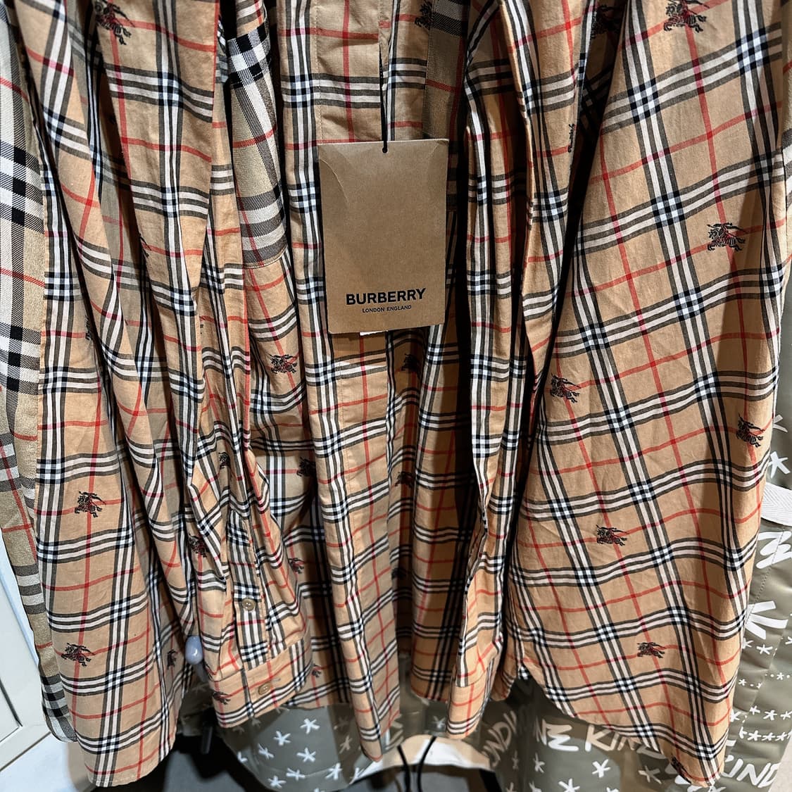 버버리 여성 체크 셔츠 드레스 상품이미지3