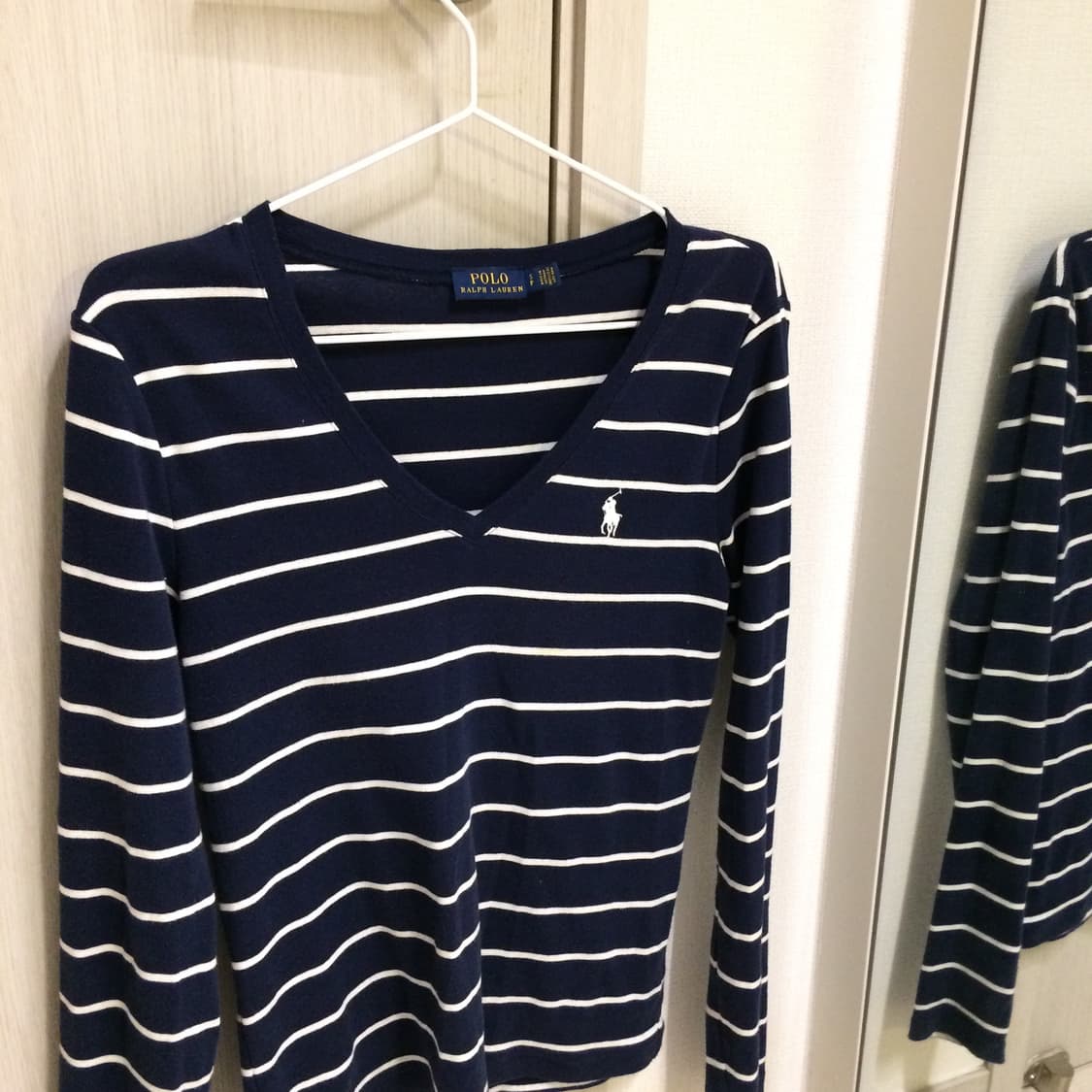폴로 브이넥 스프라이트 네이비 긴팔티  상품이미지6