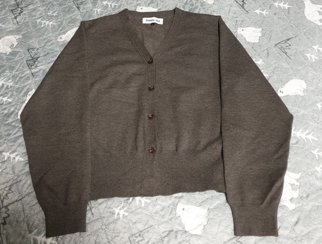 제너럴아이디어 모달혼방 에센셜 가디건 모카 (L) 상품이미지1