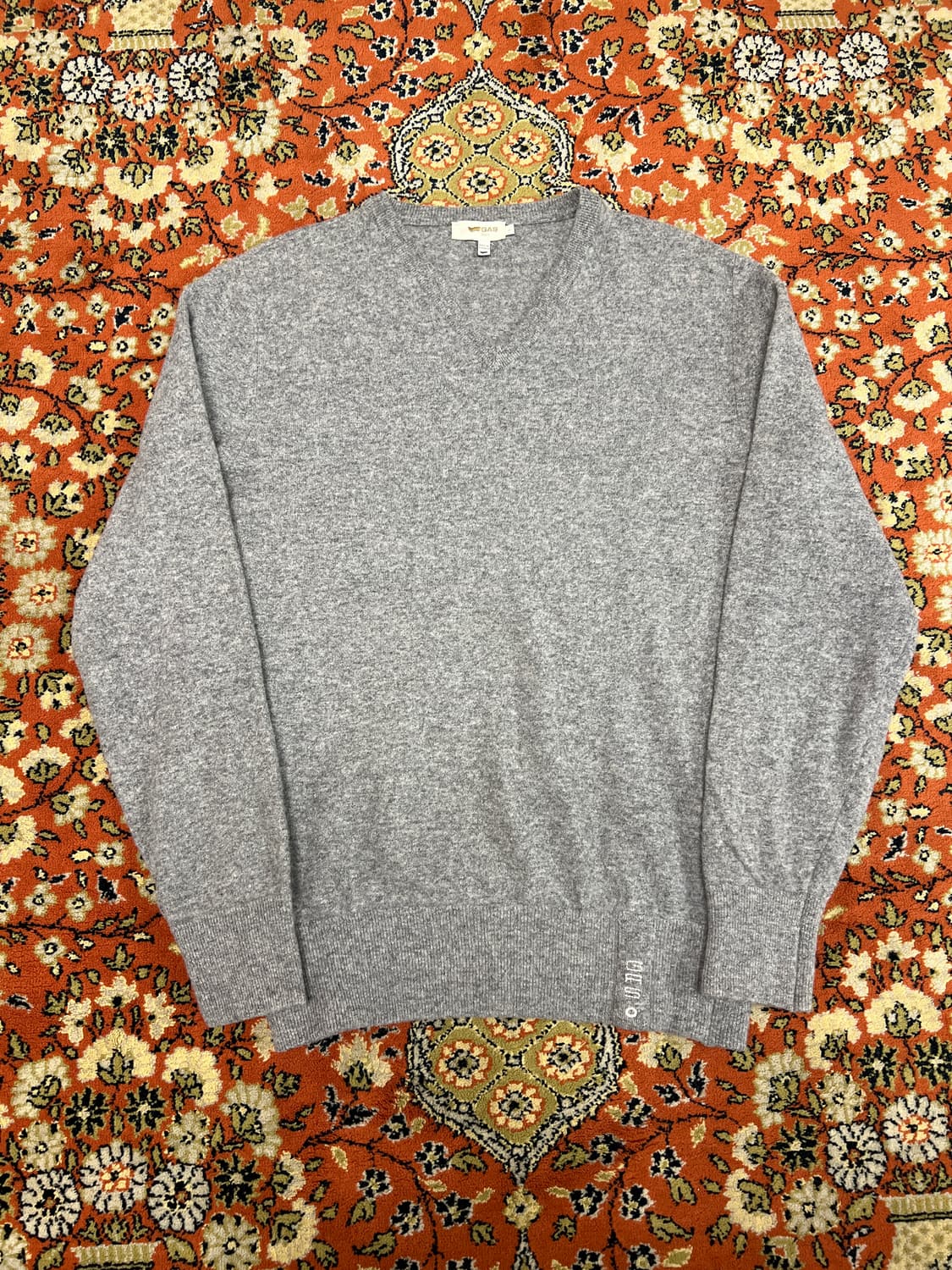 [L] GAS basic 브이넥 그레이 니트 상품이미지1