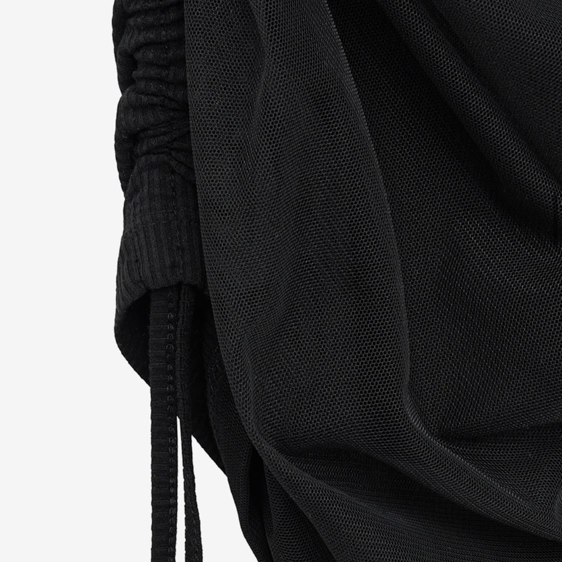 인사일런스 블랙 셔링 슬리브리스 상품이미지8