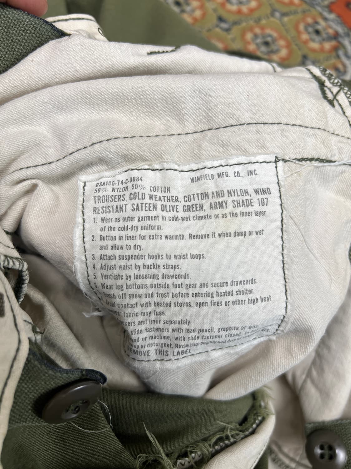 [S-R] M65 OG 오리지널 필드 팬츠  상품이미지6