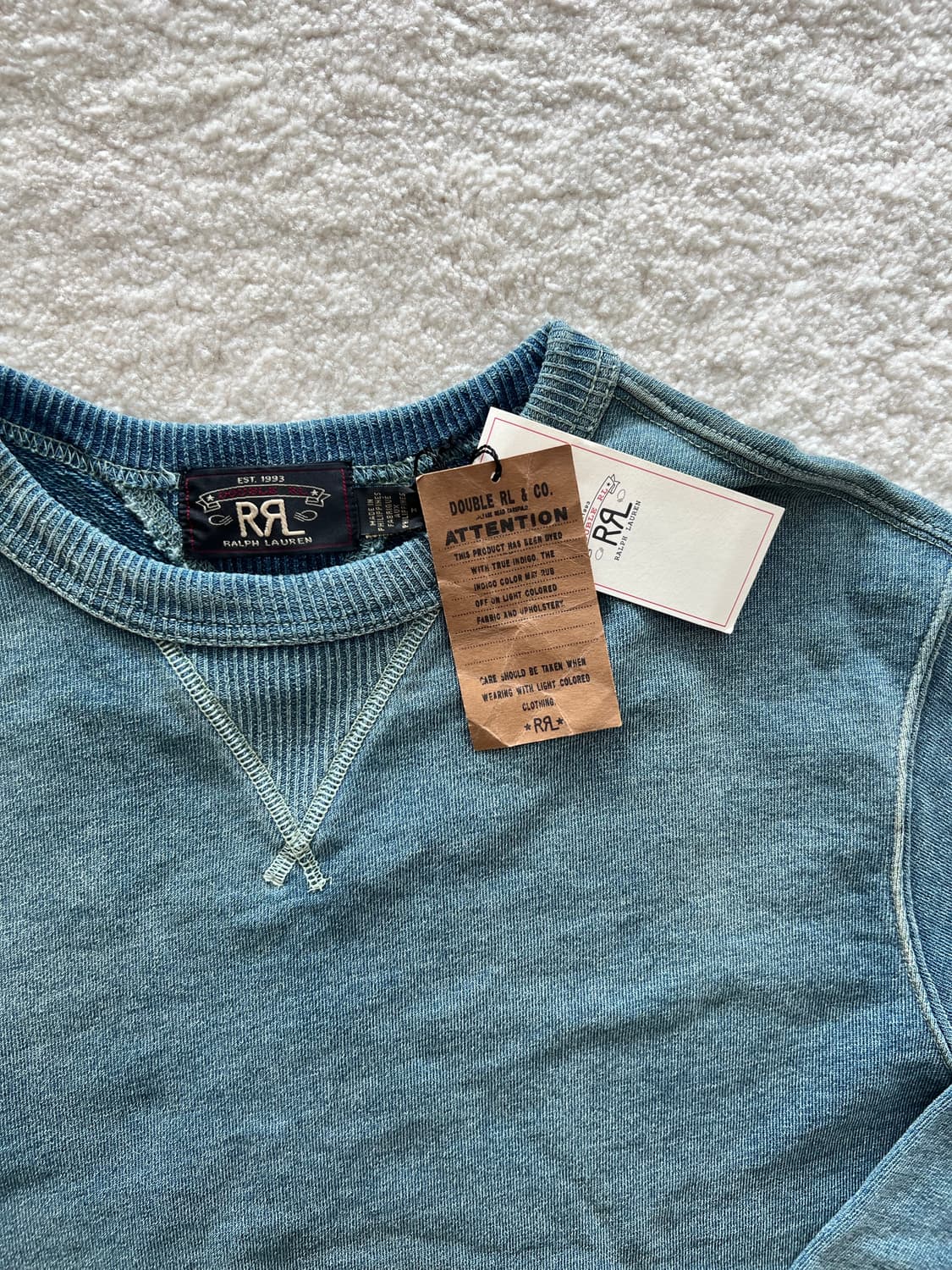 더블알엘 인디고 프렌치 테리 스웨트셔츠 상품이미지2