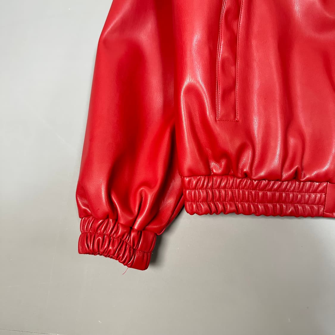 QT8 큐티에잇 가먼츠 레더자켓 레드 L [021106] 상품이미지3