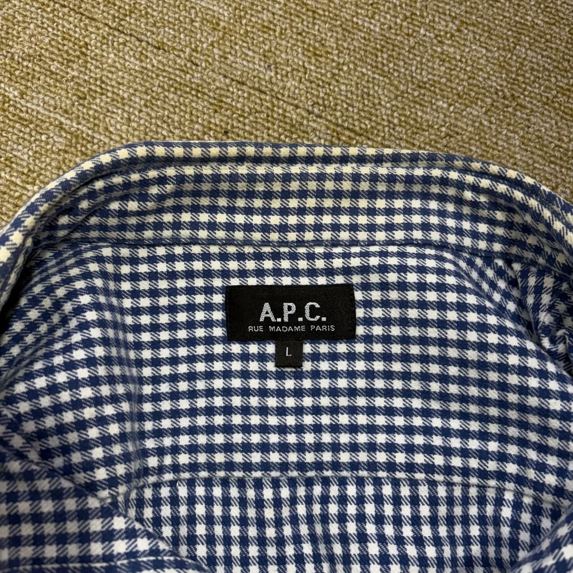 A.P.C 아페쎄 깅엄체크 셔츠(L) 상품이미지3