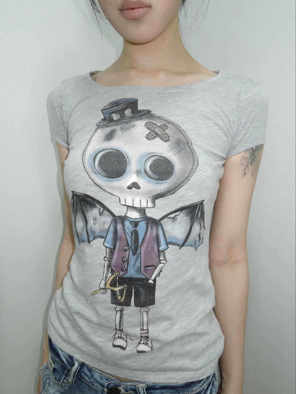 Skull Graphic Punk Top 상품이미지3