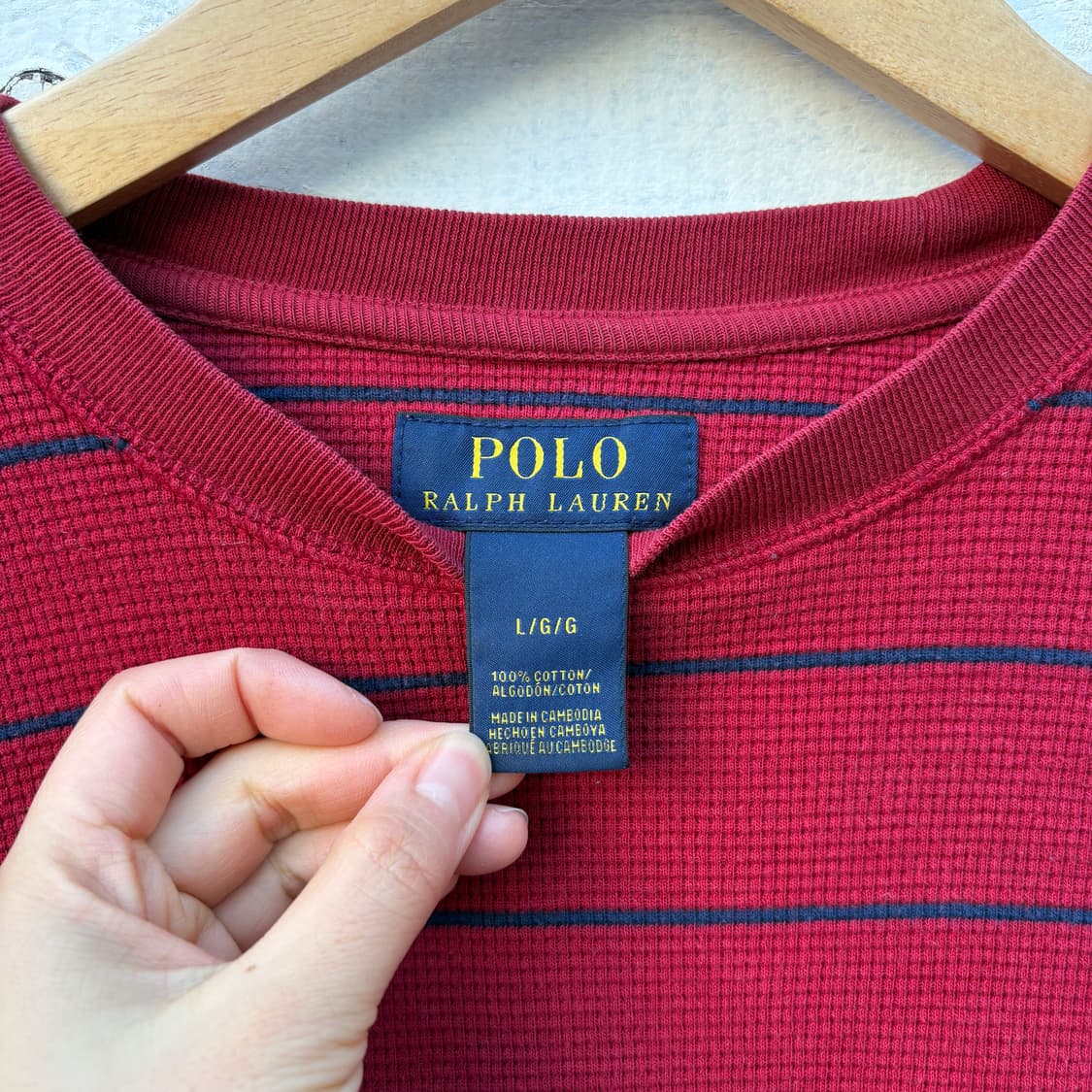 Polo 폴로 스트라이프 와플티 롱슬리브 상품이미지6