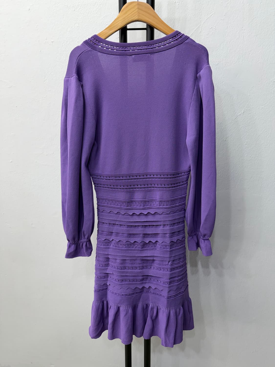 정품) 산드로 신형 퍼플 브이넥 원피스 2  상품이미지5