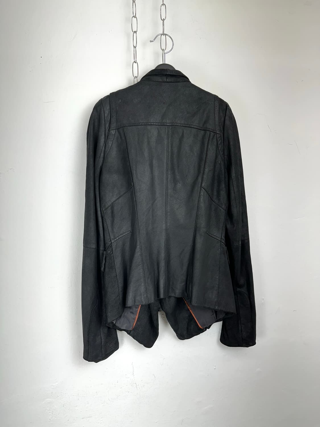 Lambskin Asymmetric Shawl Collar Jacket  상품이미지8