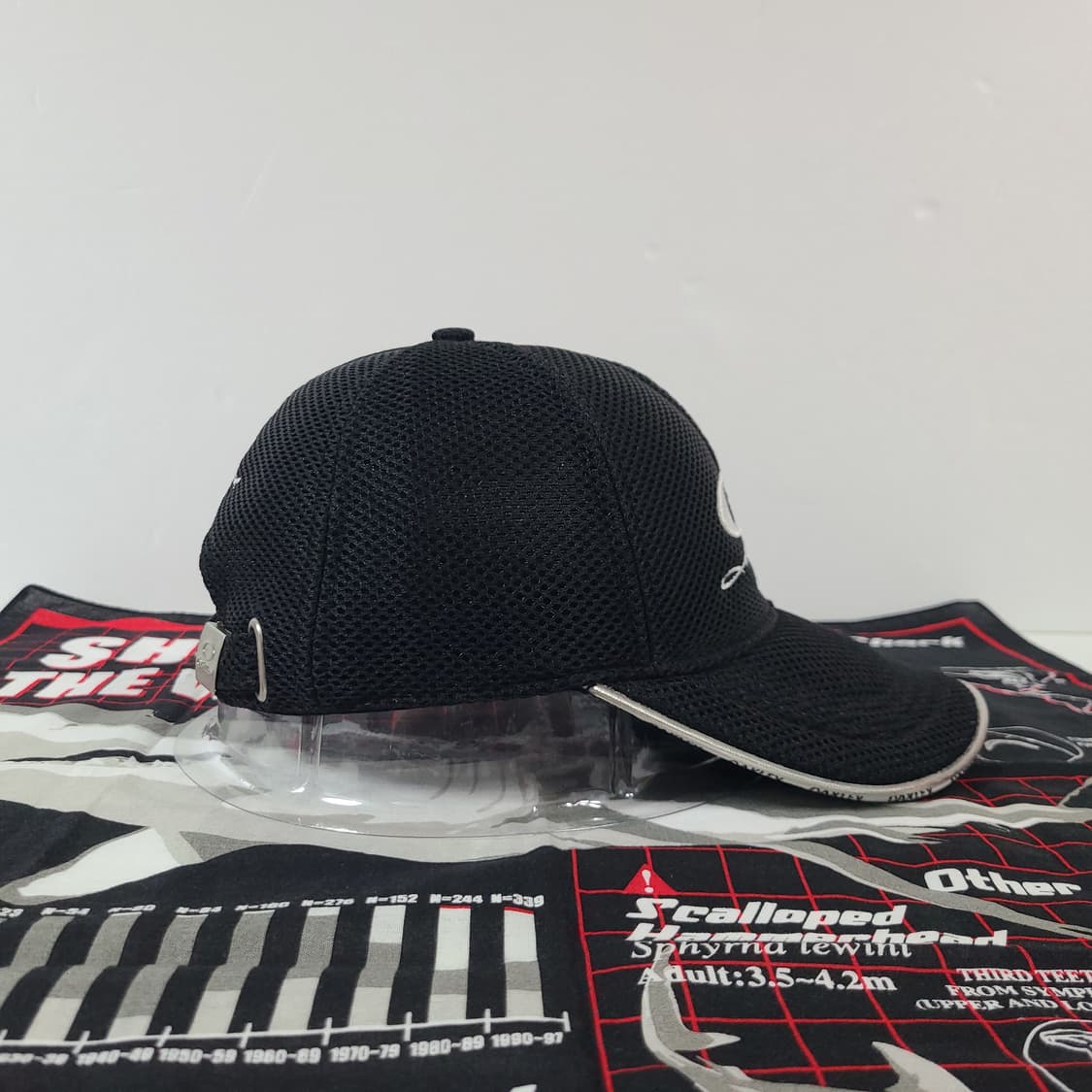 오클리 빈티지 자수 로고 블랙 메쉬 캡 모자 볼캡 상품이미지5