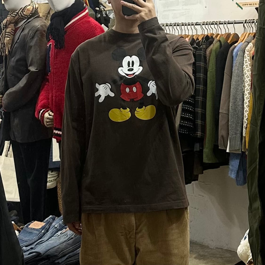 (착용컷) 디즈니 미키 마우스 롱 슬리브 (남성용 103) 상품이미지3