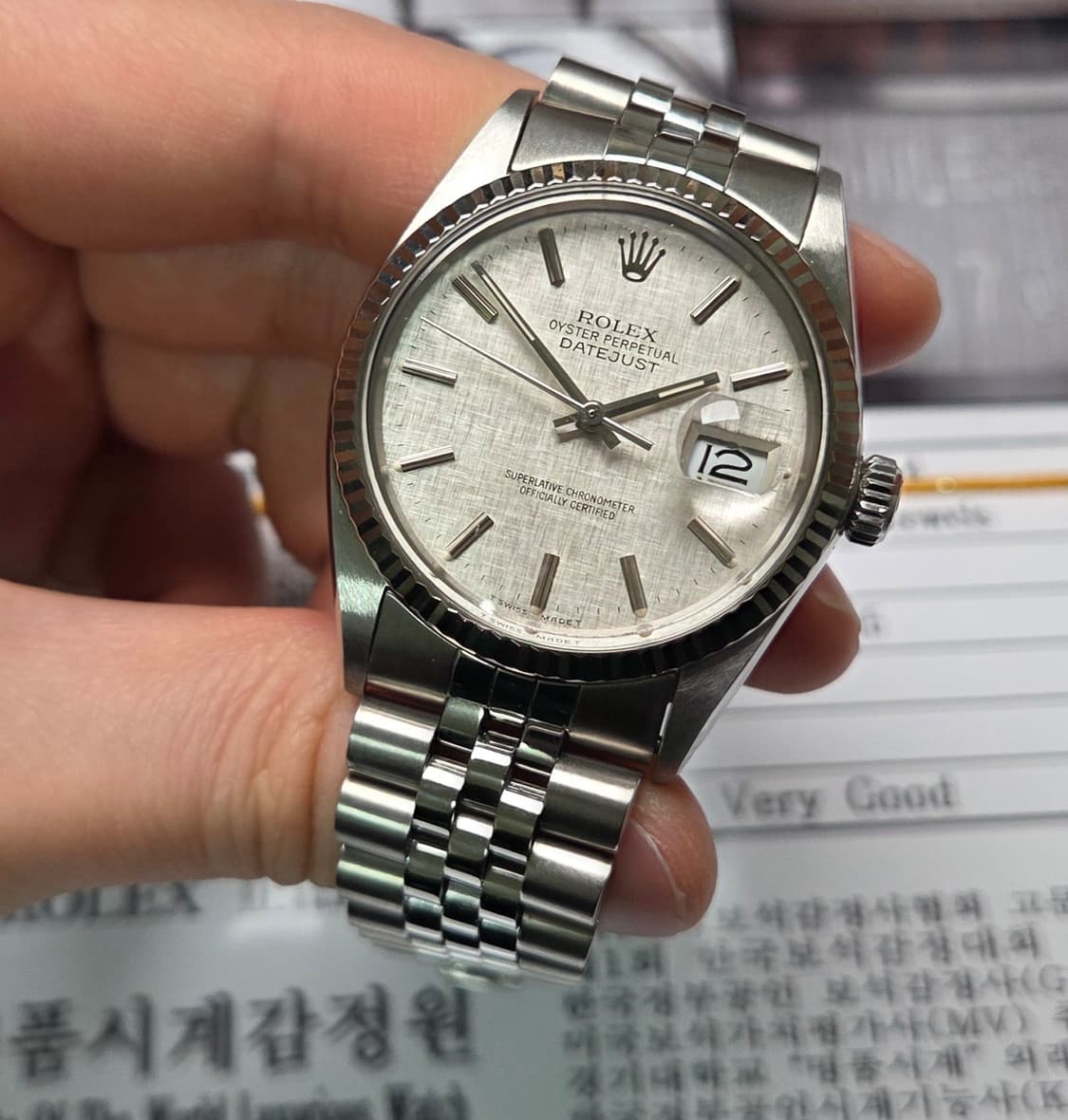 빈티지 롤렉스 데이저스트 16014 실버 보카시 상태최상 쥬빌리줄 ver 상품이미지3