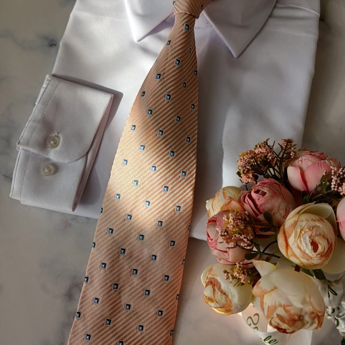 제냐 실크 연핑크 자카드 넥타이 9.6cm A등급 A19586
 상품이미지5