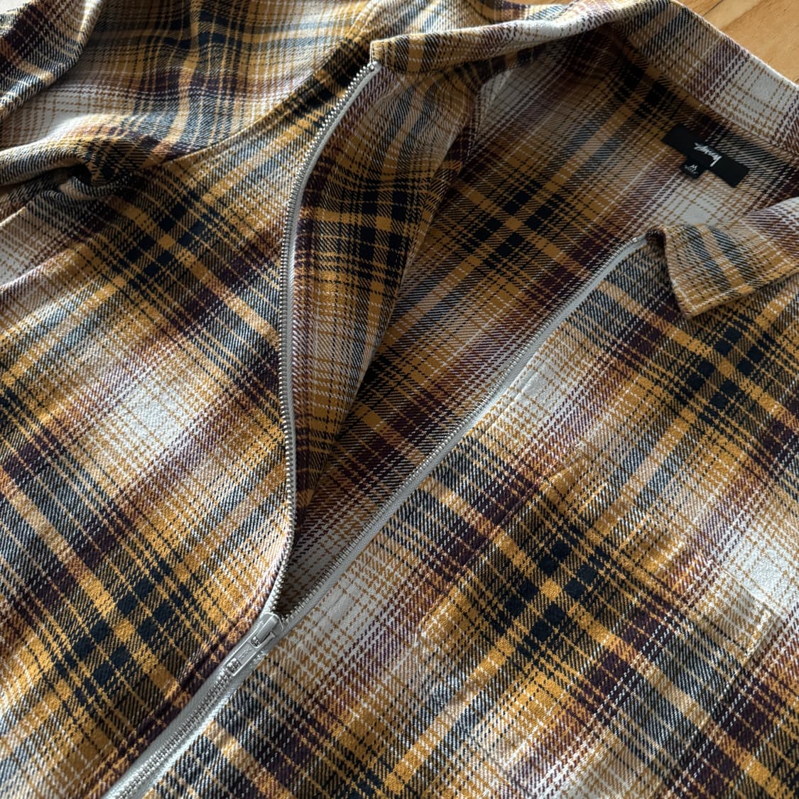 스투시 Stussy 잭 쉐도우 플레이드 집 셔츠 M 상품이미지4