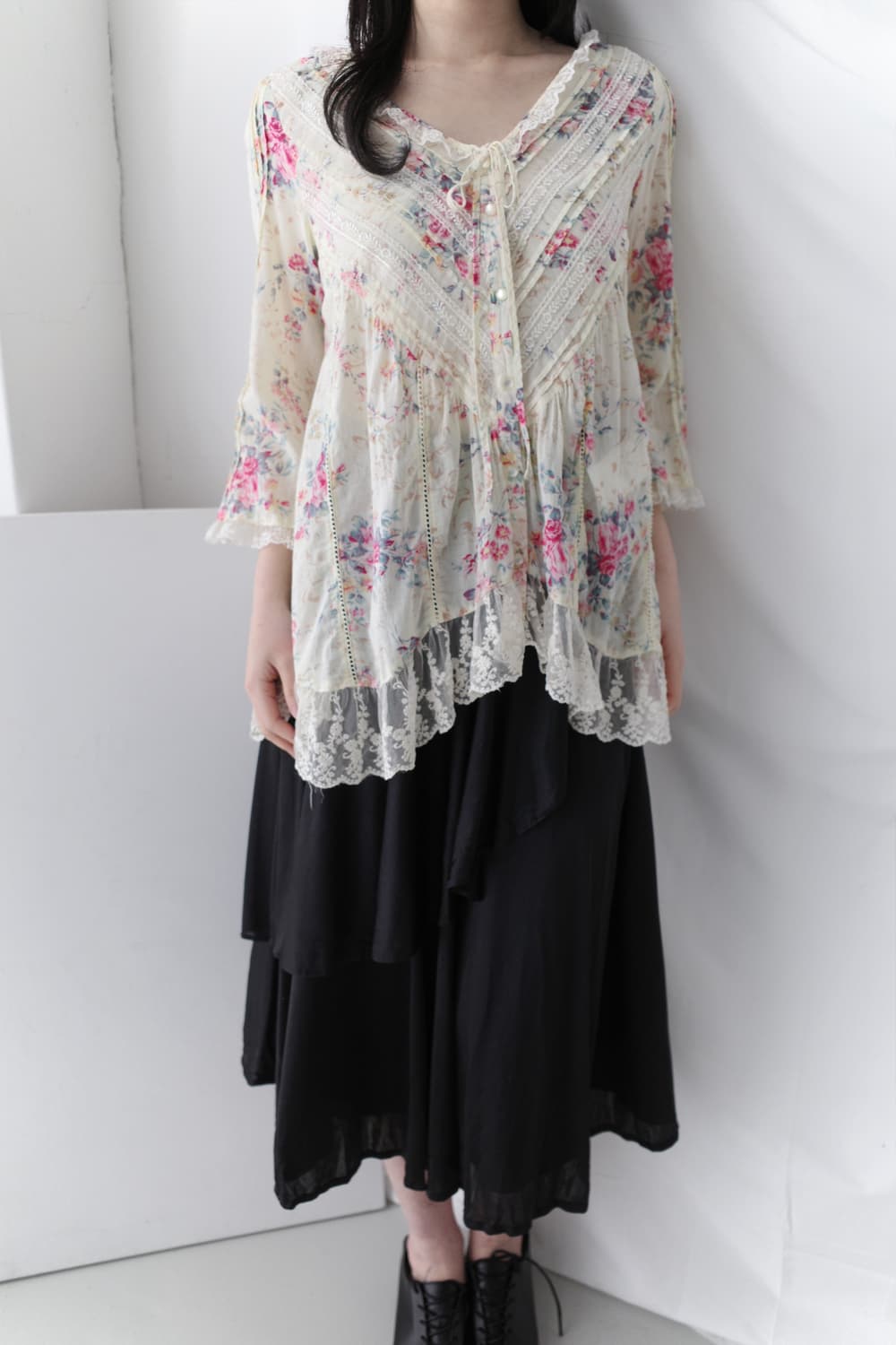 flower lace blouse 상품이미지8