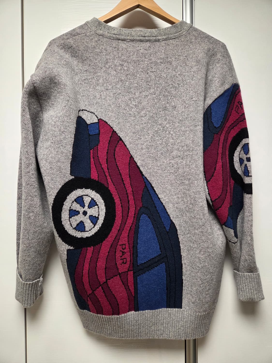 Parra 자동차 패턴 니트 가디건 L 상품이미지2