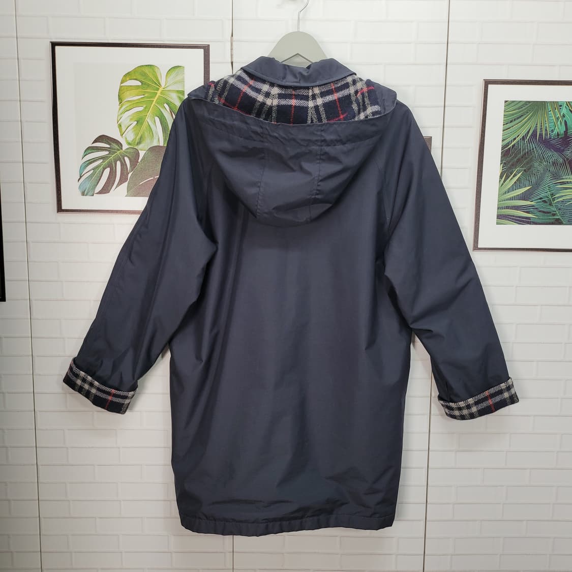 버버리 후드 트렌치코트 (안감 라나울 겨울 가을 봄 착용가능) 66 77 상품이미지4