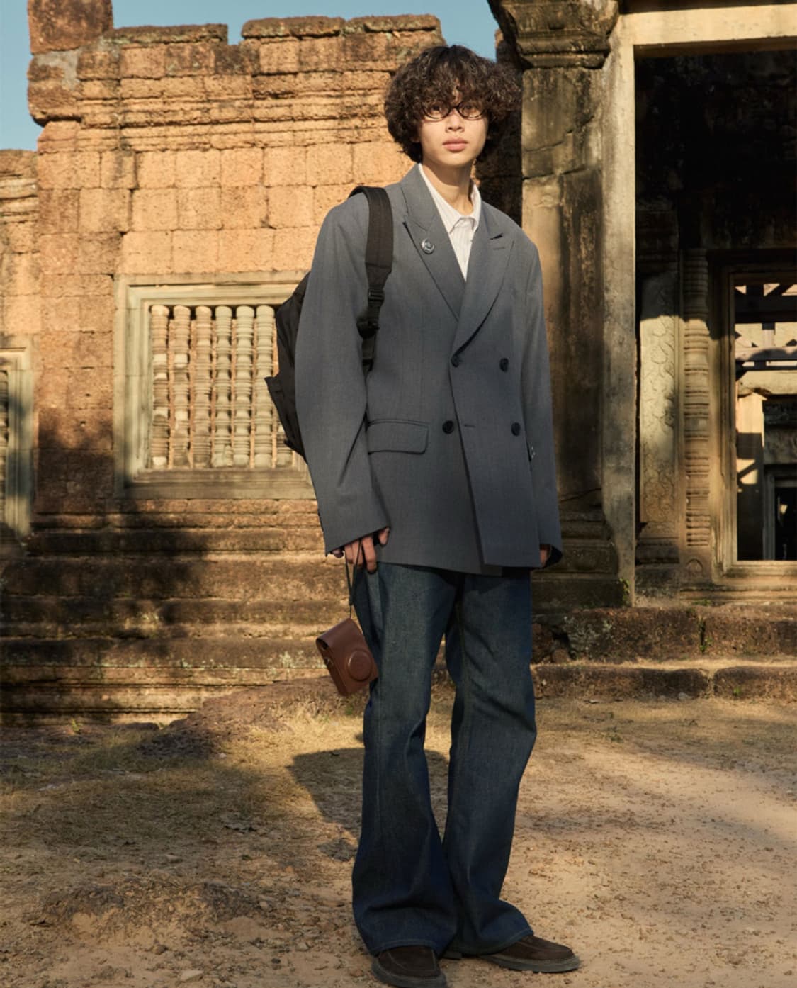 stu 더블 블레이저 미드 그레이L 상품이미지1