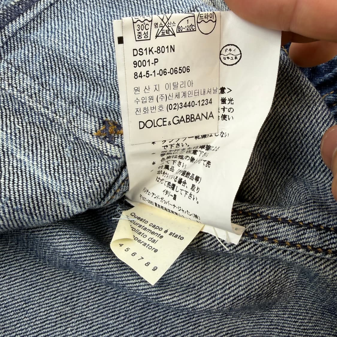 돌체앤가바나 워싱 크롭 데님자켓 상품이미지6