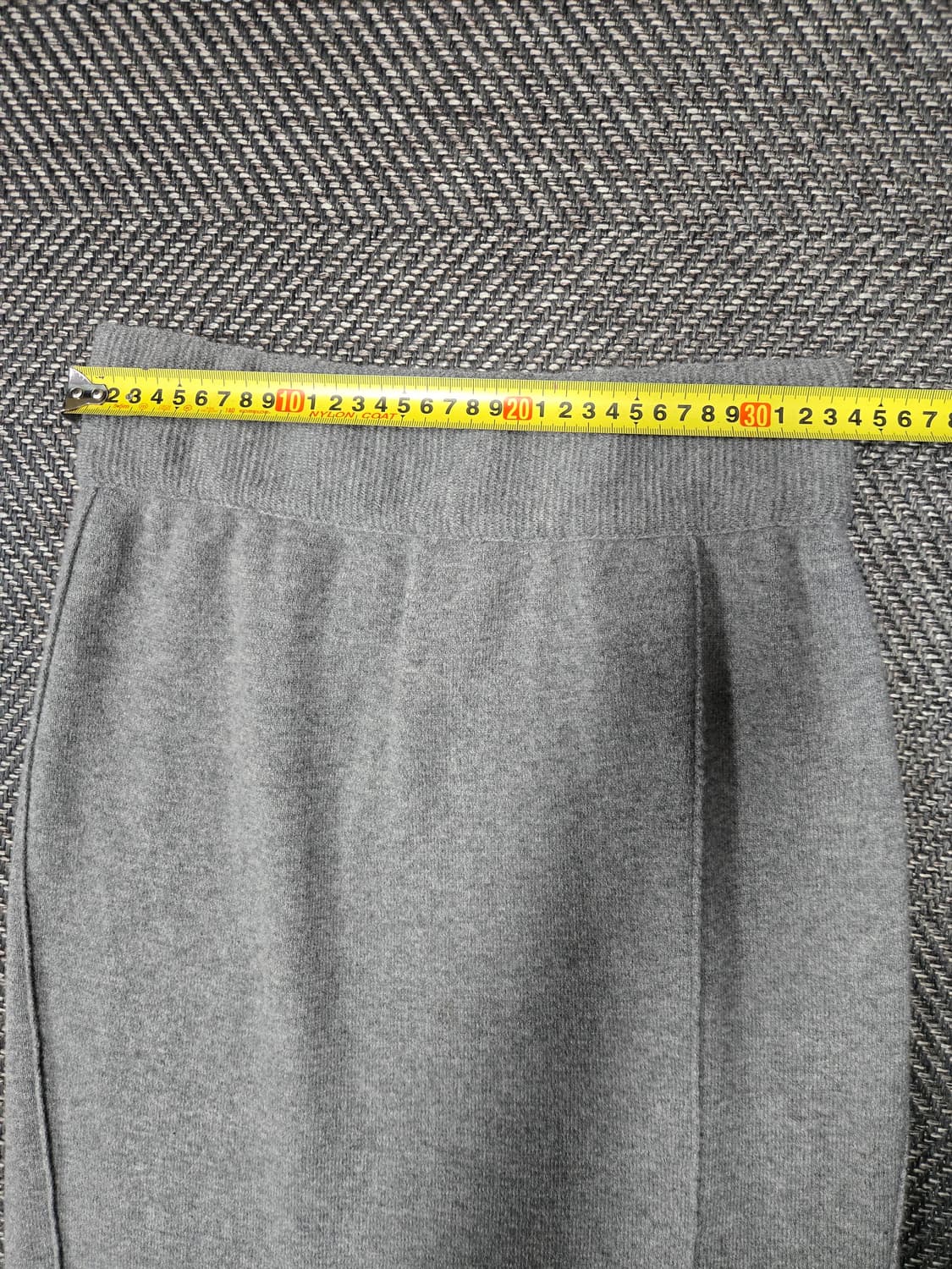 한섬 시스템 SYSTEM  회색 니트 투피스 세트 모100% 티 스커트 상품이미지7