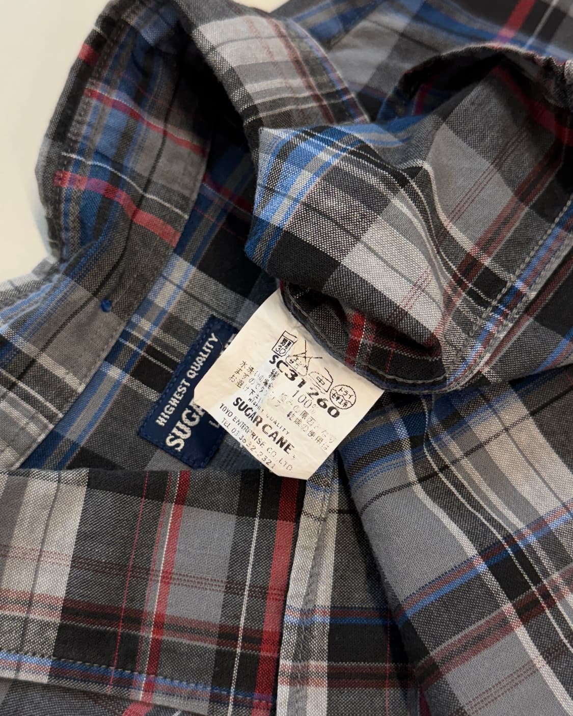 슈가케인 체크 반팔 버튼다운 셔츠 상품이미지6