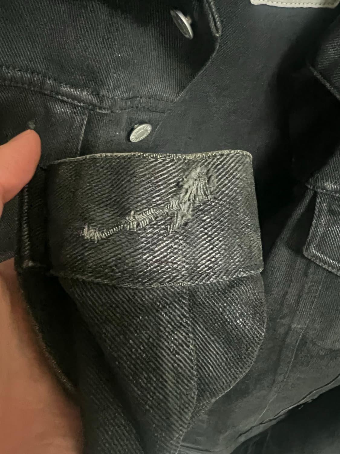 [46]HELMUT LANG 1999 coated deim jacket 상품이미지6