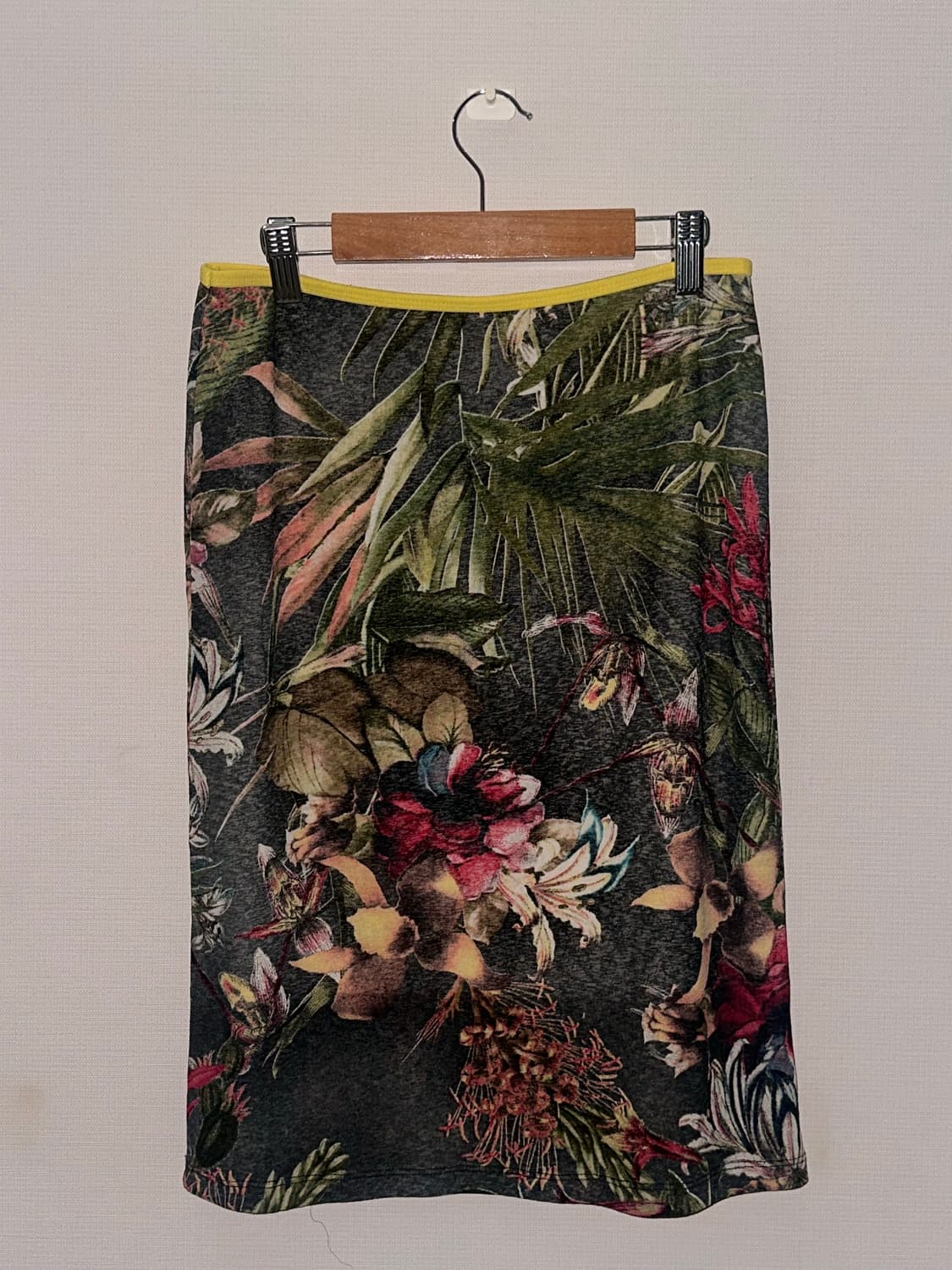 빈티지 오리엔탈 패턴 프린팅 미디 스커트 상품이미지3